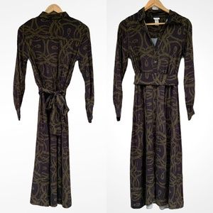 RICHARD ALLAN x H&M Brown Snake‎ Dress Long Sleeve